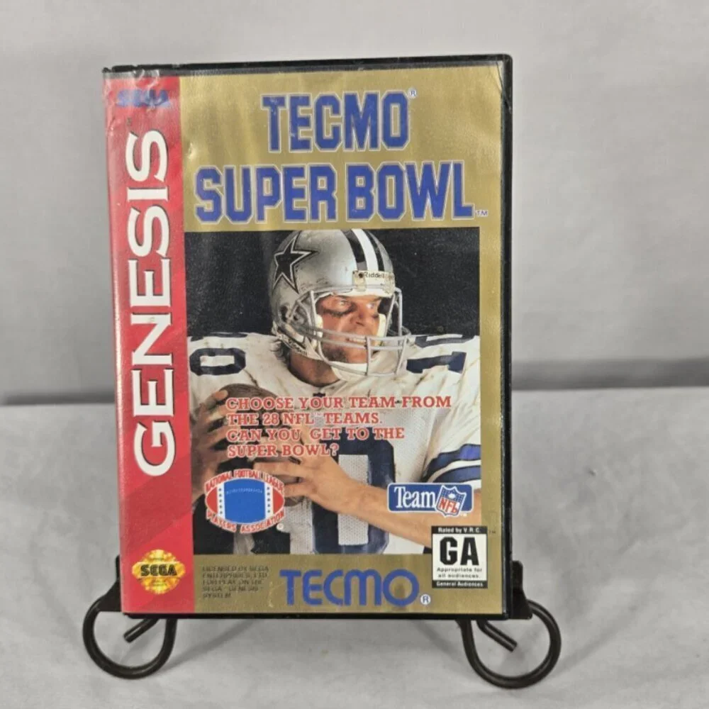 Tecmo Super Bowl 1993 in box no manual Sega Genesis video game Collectable